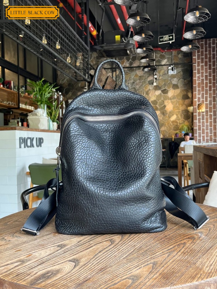 Leather Work Bag - Miękki, naturalny plecak z owczej skóry,