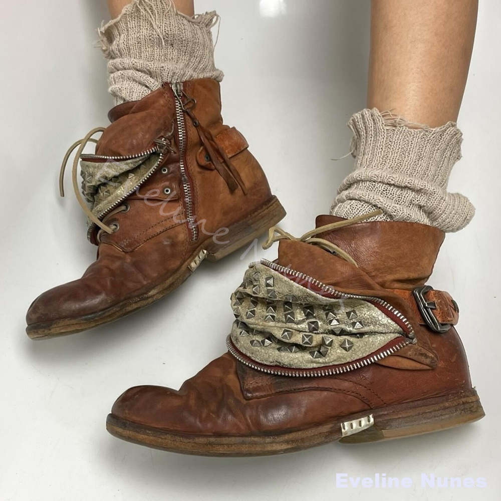 Vintage Leatherwork - Męskie buty do kostki w stylu