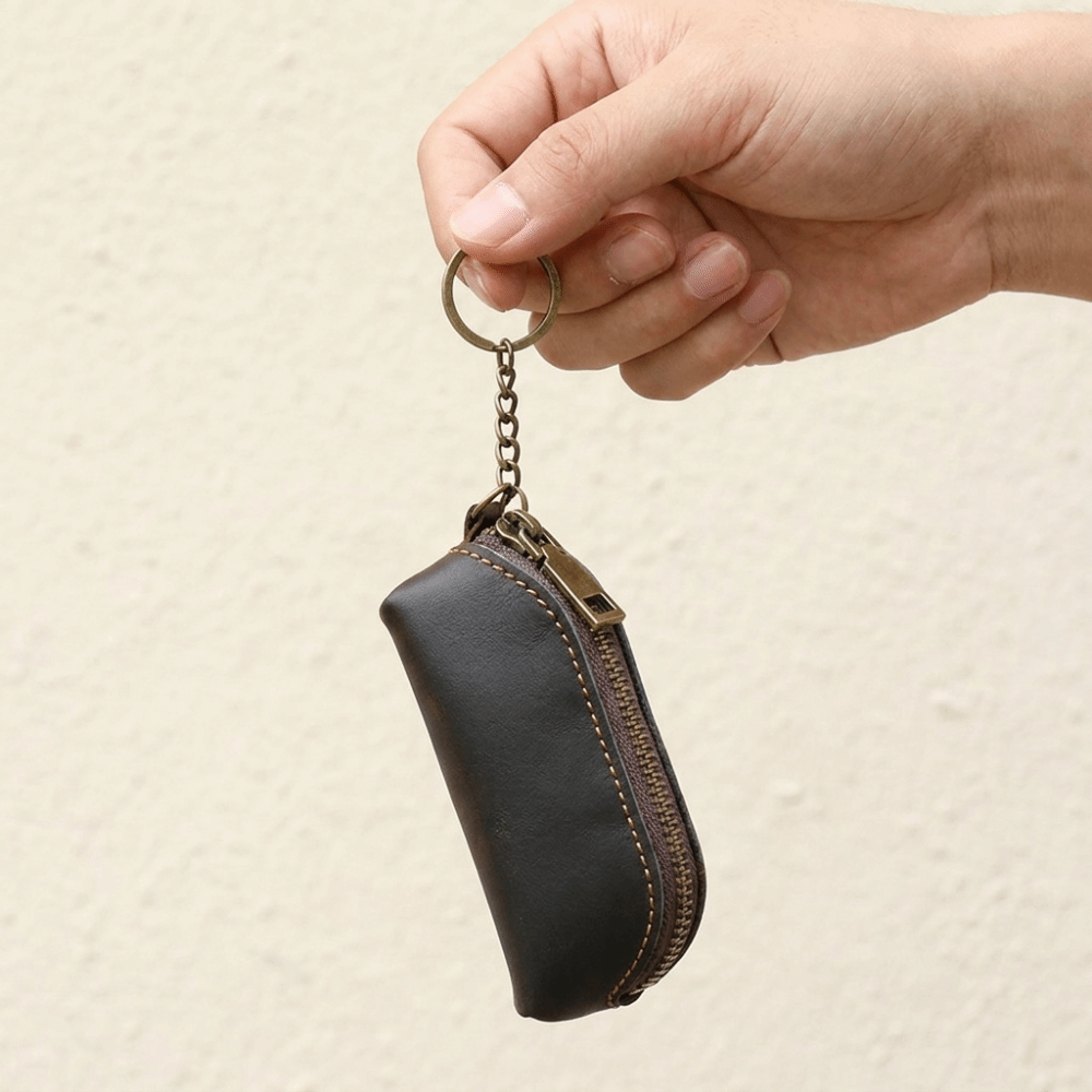 Leather Work For Car - Retro Mini Skórzana Portmonetka na Monety