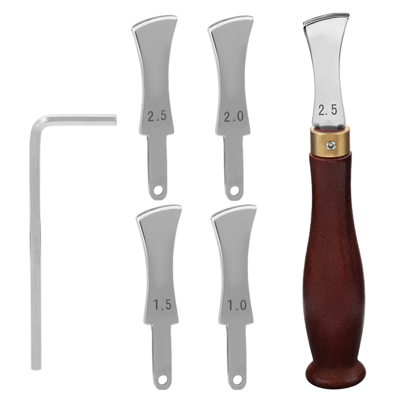 Leatherwork Edge Creaser - Narzędzia do wygładzania krawędzi skóry, niskoprofilowy