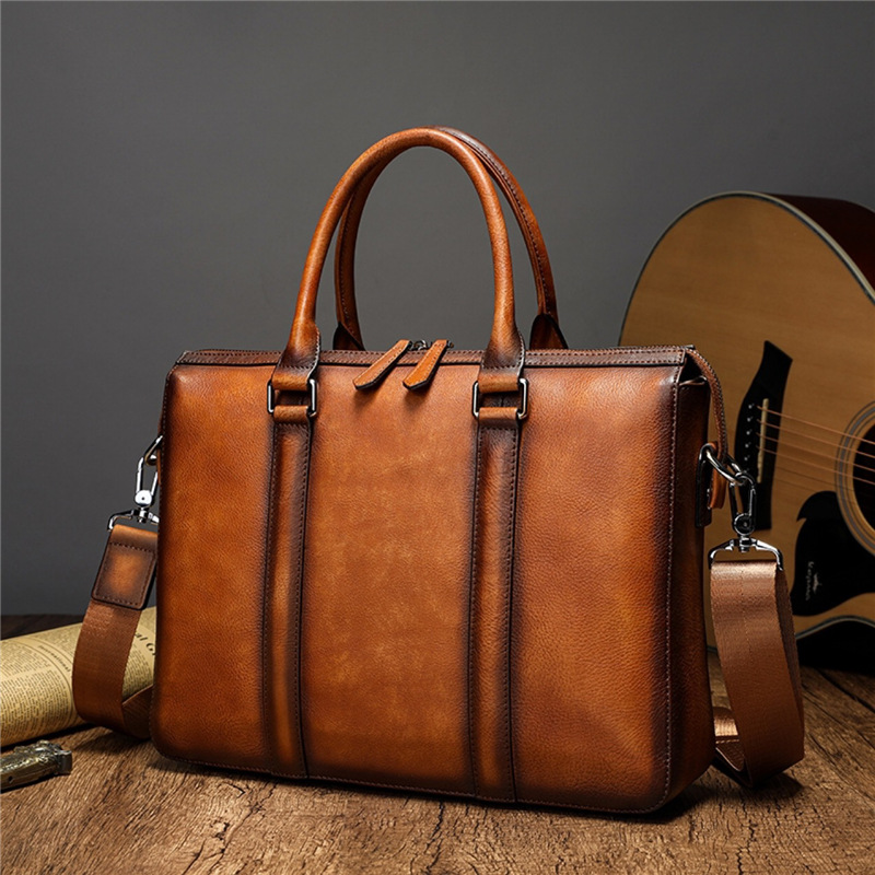Vintage Leatherwork - Teczka biznesowa YETTIES z najwyższej jakości