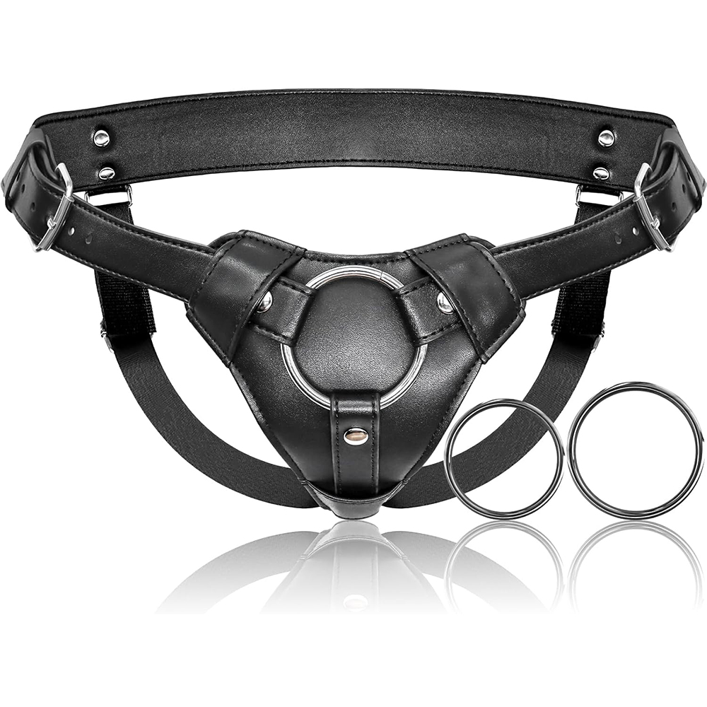 Leatherwork Belt - Szelki na dildo, zabawki erotyczne dla