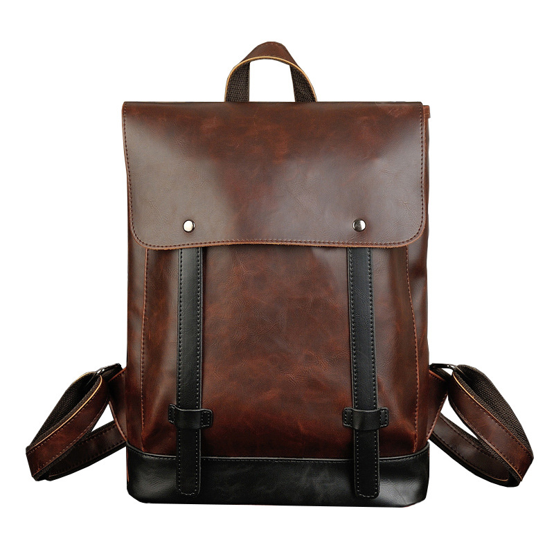 Leather Work Rucksack Mens - GOYN Męski Plecak Skórzany Vintage na