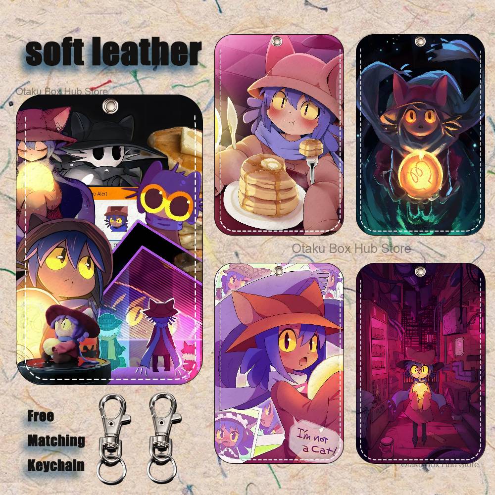 Leatherwork Keychain - Anime N-Niko O-OneshotS Brelok-Etui na Karty