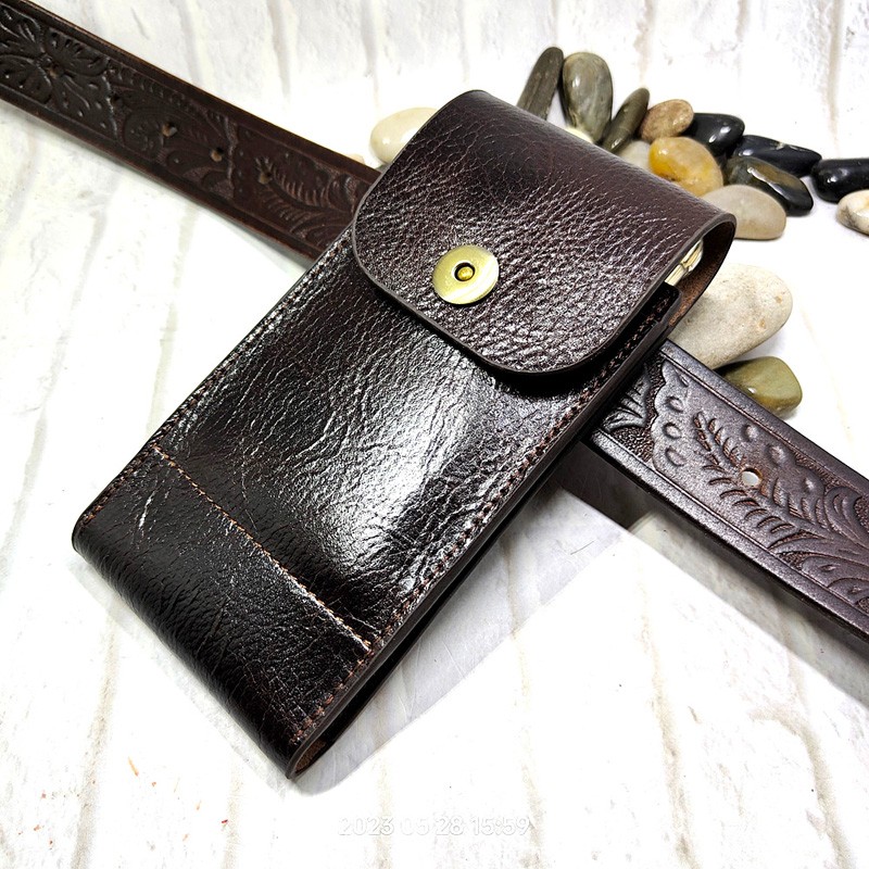 Leatherwork Belt - Torebka na telefon komórkowy z prawdziwej