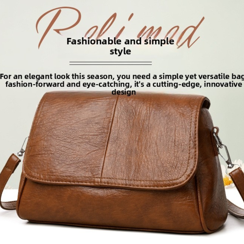 Vintage Leatherwork - Miękka torebka crossbody z imitacji skóry