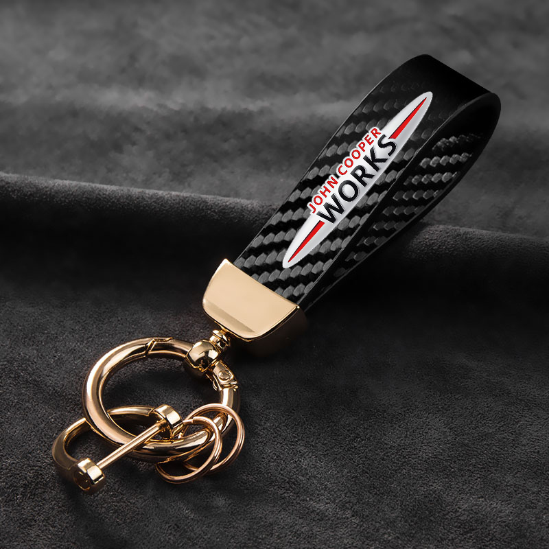Leather Work For Car - Brelok do kluczy w stylu włókna