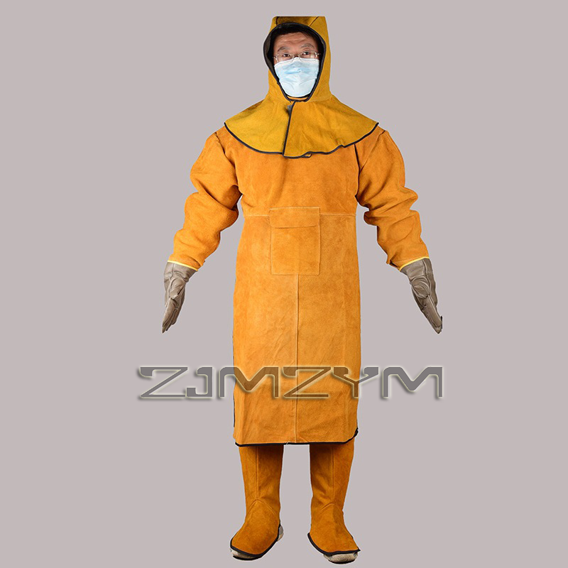 Leather Work Overalls - 1 Zestaw Odzieży Spawalniczej z Skóry
