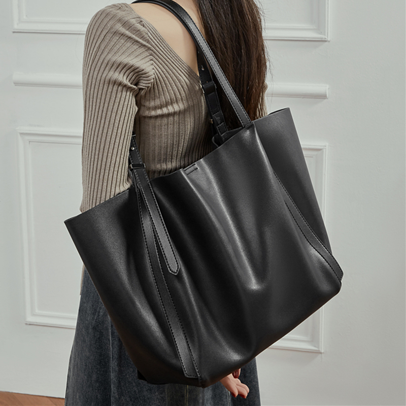 Vintage Leatherwork - HIFASHION Duża, miękka torba robocza z