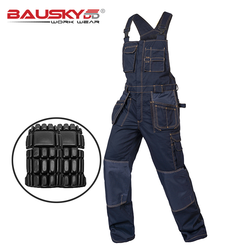 Leather Work Overalls - Kombinezon roboczy z wieloma kieszeniami Męski