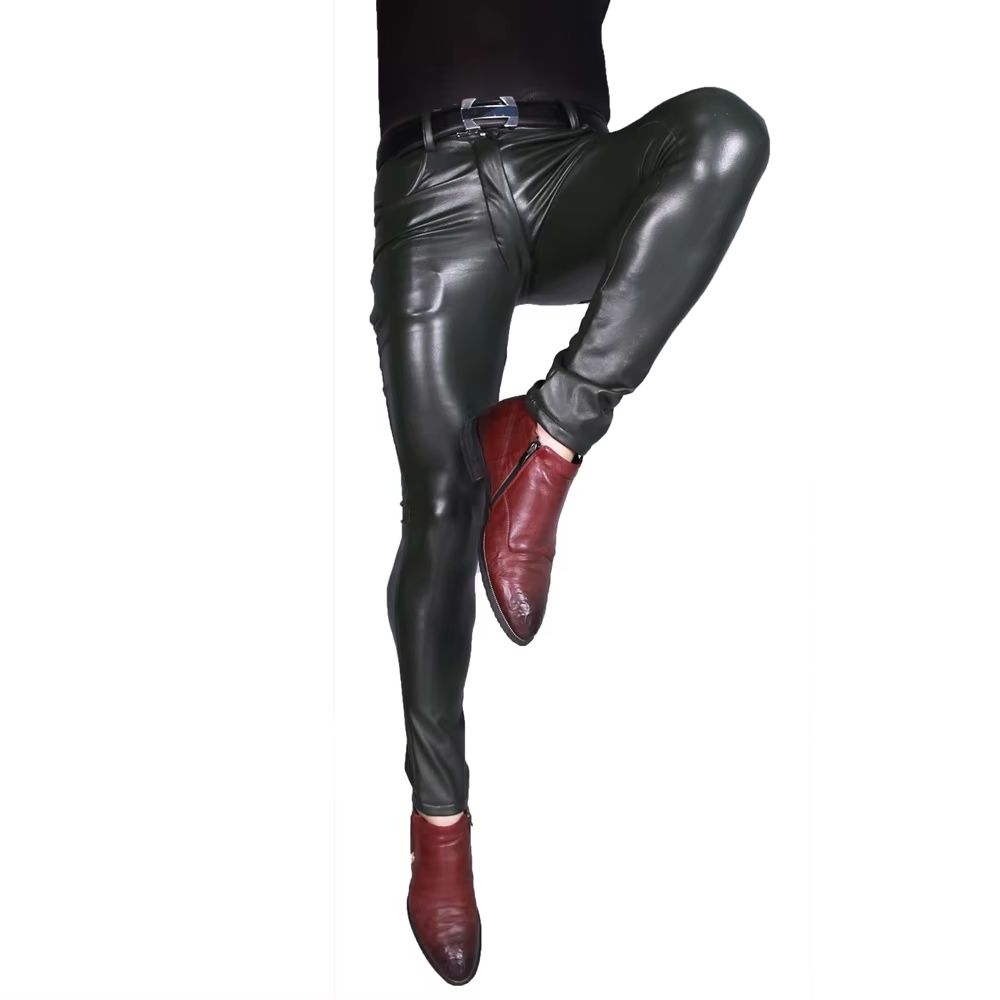 Męskie spodnie punkowe ze sztu – Leather Work Pants recenzja i cena