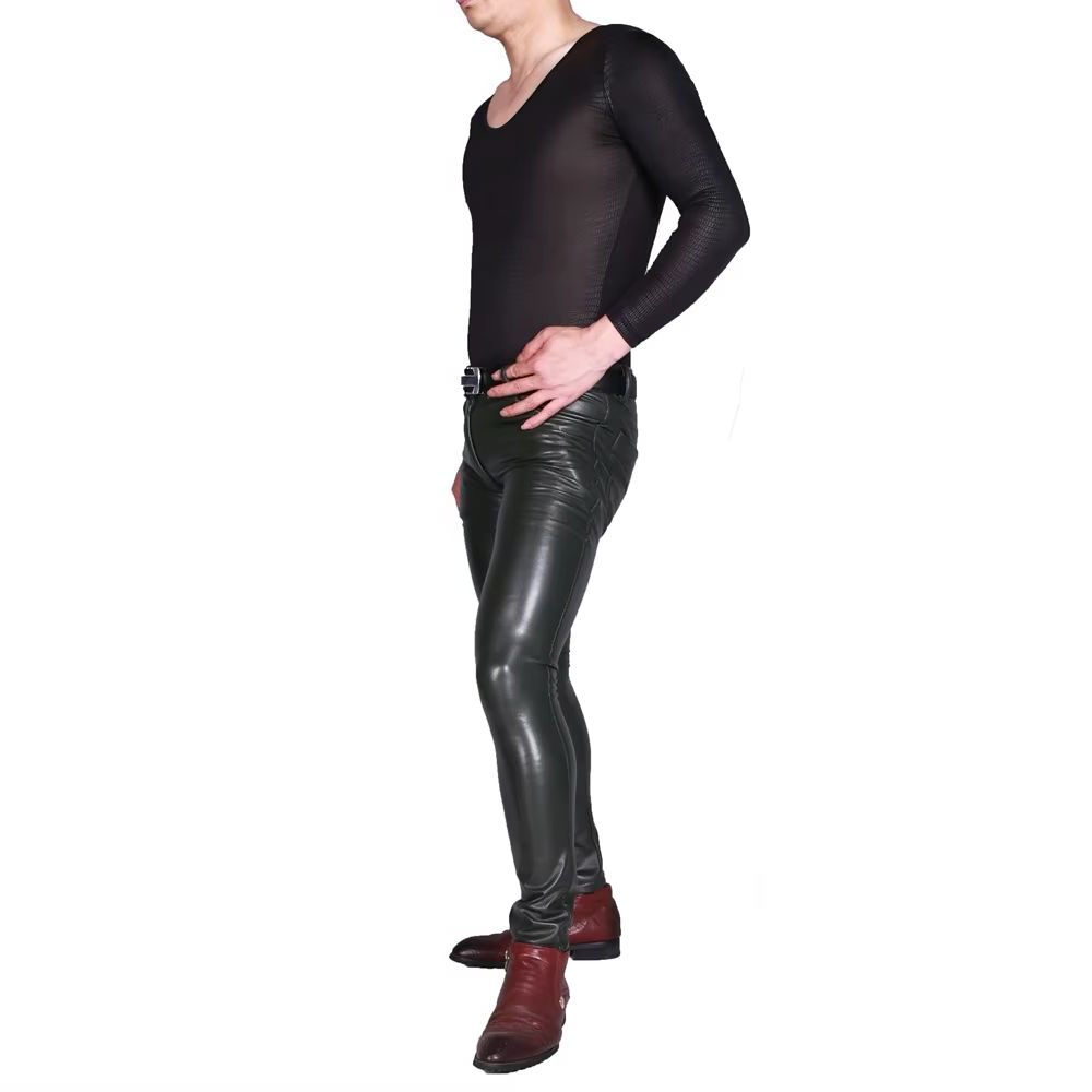 Męskie spodnie punkowe ze sztu – Leather Work Pants recenzja i cena