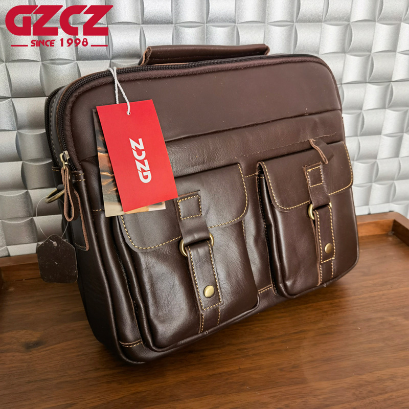 Torba męska GZCZ, torba na lap – Leather Work Bag recenzja i cena