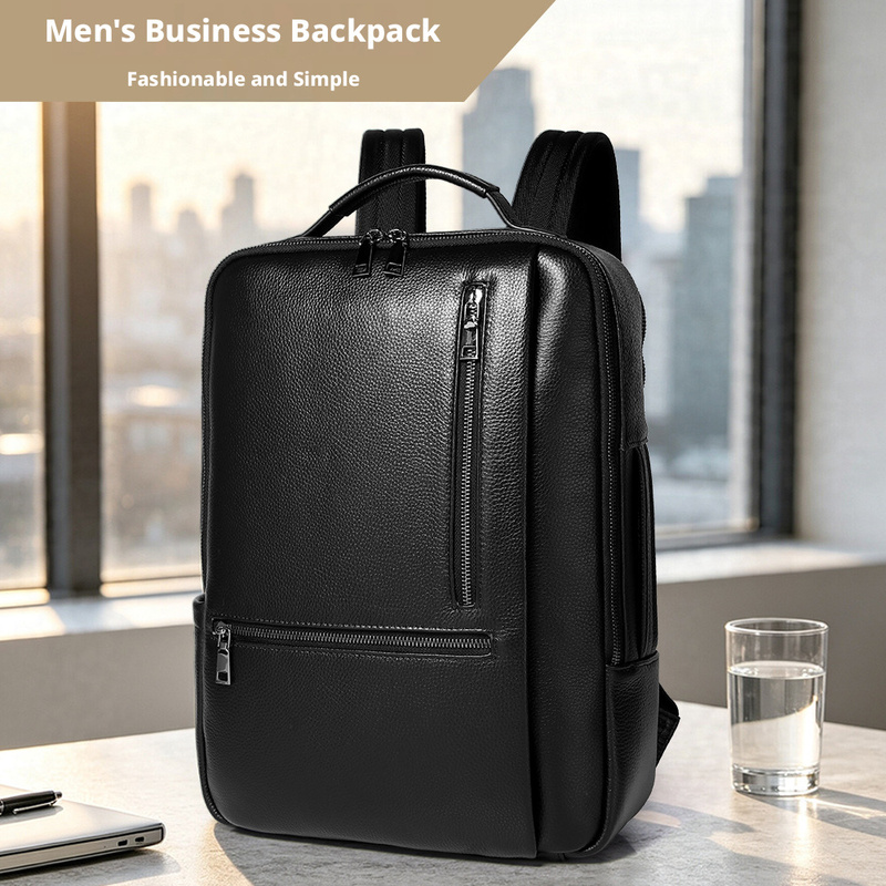 Czarny plecak na laptopa z pra – Leather Work Rucksack Mens recenzja i cena