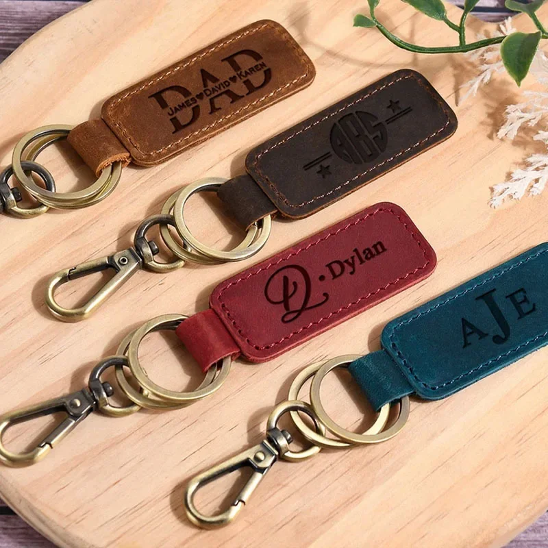 Laserowe niestandardowe logo S – Leatherwork Keychain recenzja i cena