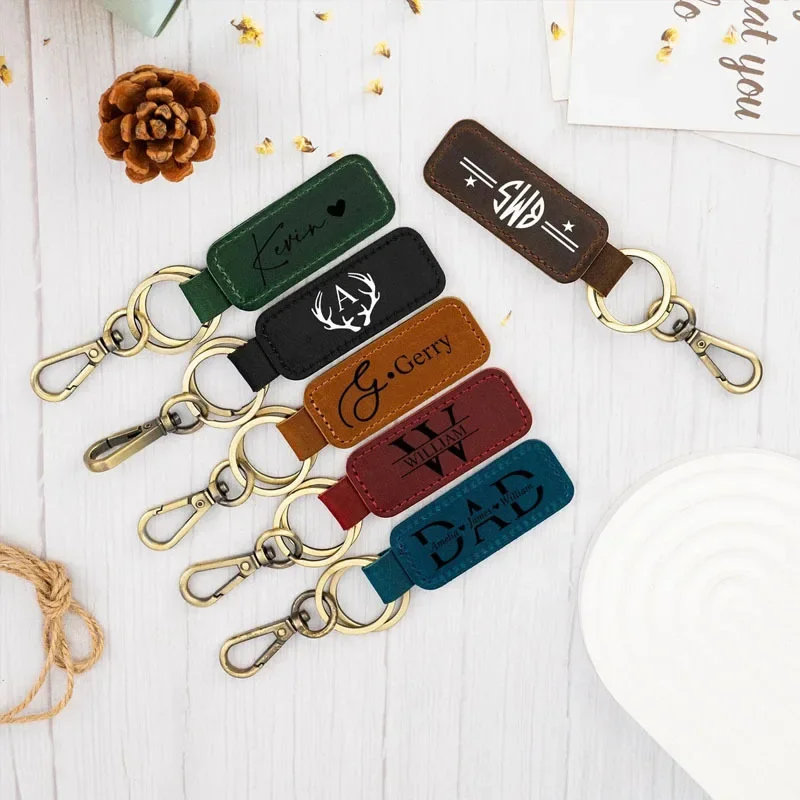 Laserowe niestandardowe logo S – Leatherwork Keychain recenzja i cena