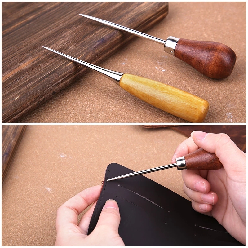 2 szt. Drewniany szpikulec do  – Leatherwork Hand Sewing Needles recenzja i cena