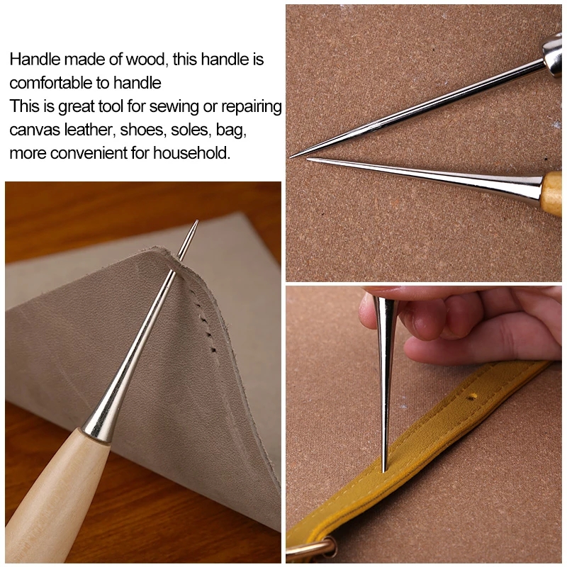 2 szt. Drewniany szpikulec do  – Leatherwork Hand Sewing Needles recenzja i cena