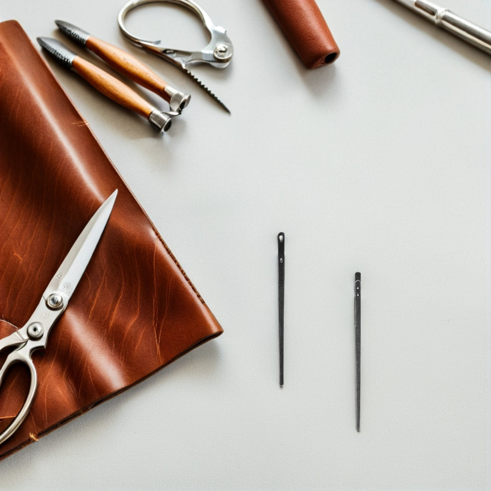 8 szt. Stalowych igieł do obró – Leatherwork Hand Sewing Needles recenzja i cena