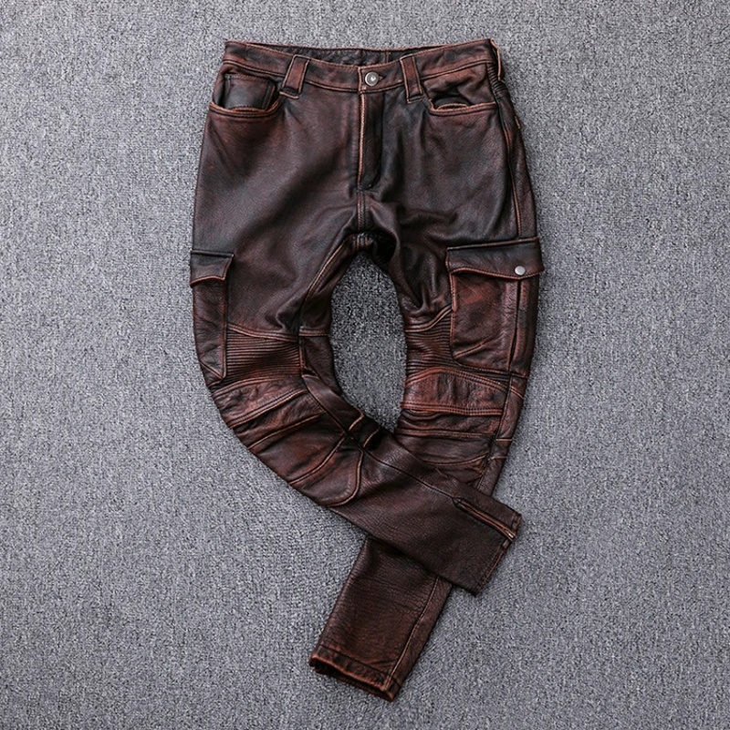 Czarne zimowe skórzane spodnie – Leather Work Pants recenzja i cena