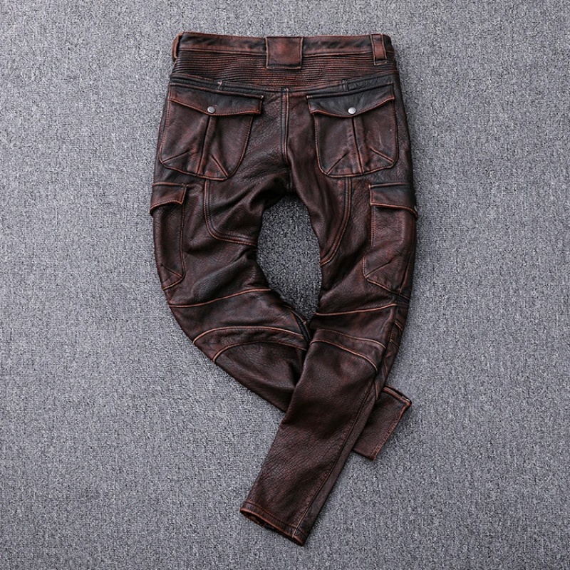 Czarne zimowe skórzane spodnie – Leather Work Pants recenzja i cena