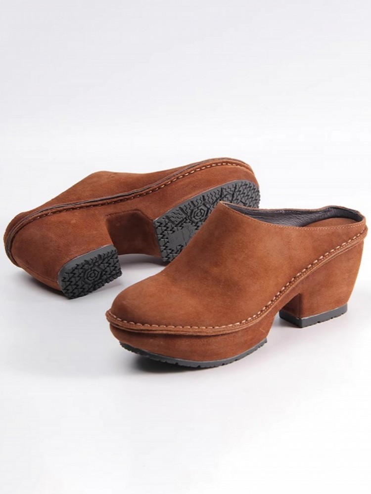 Vintage Damskie Klapki na Grub – Vintage Leatherwork recenzja i cena