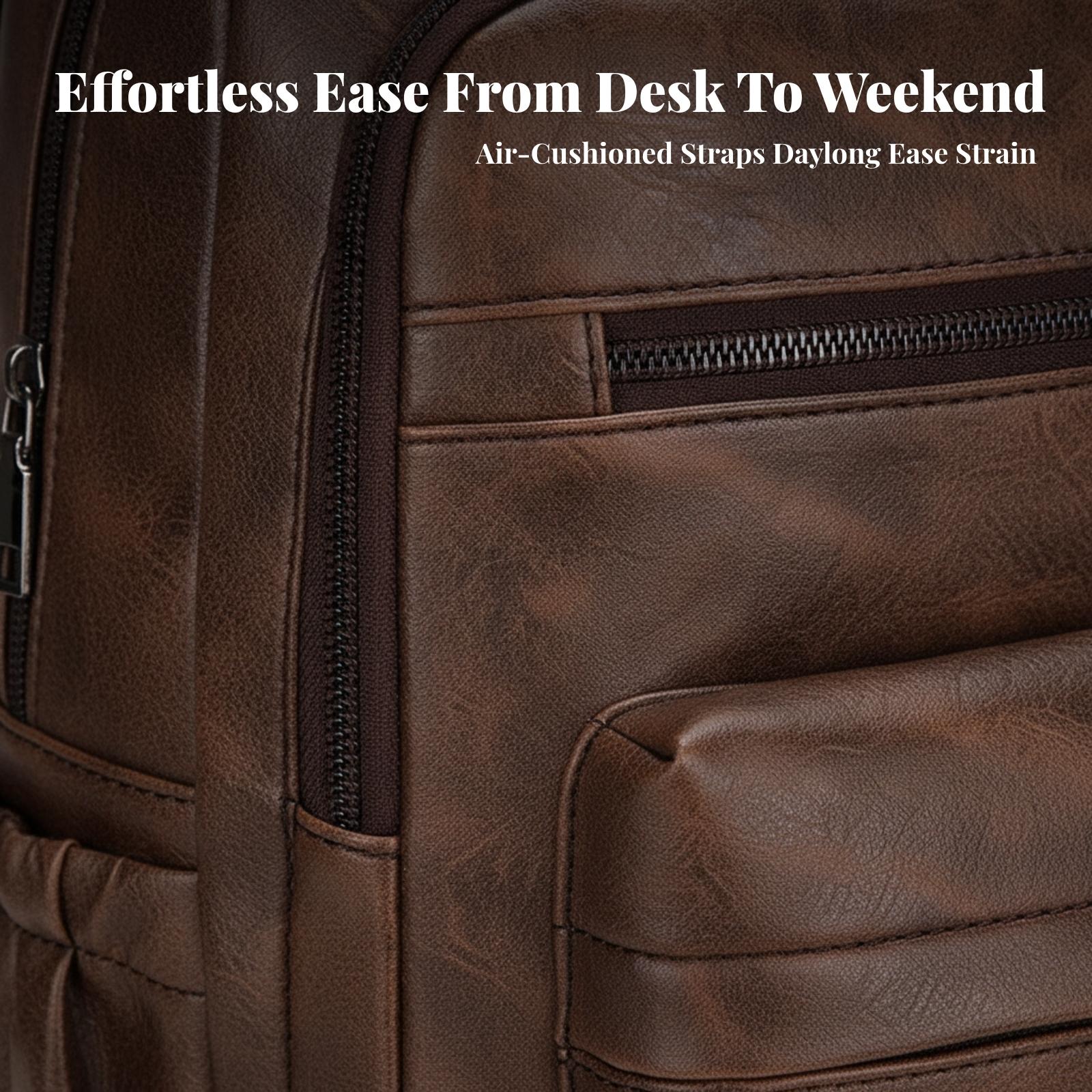 Wodoodporny męski plecak z prz – Leather Work Rucksack Mens recenzja i cena